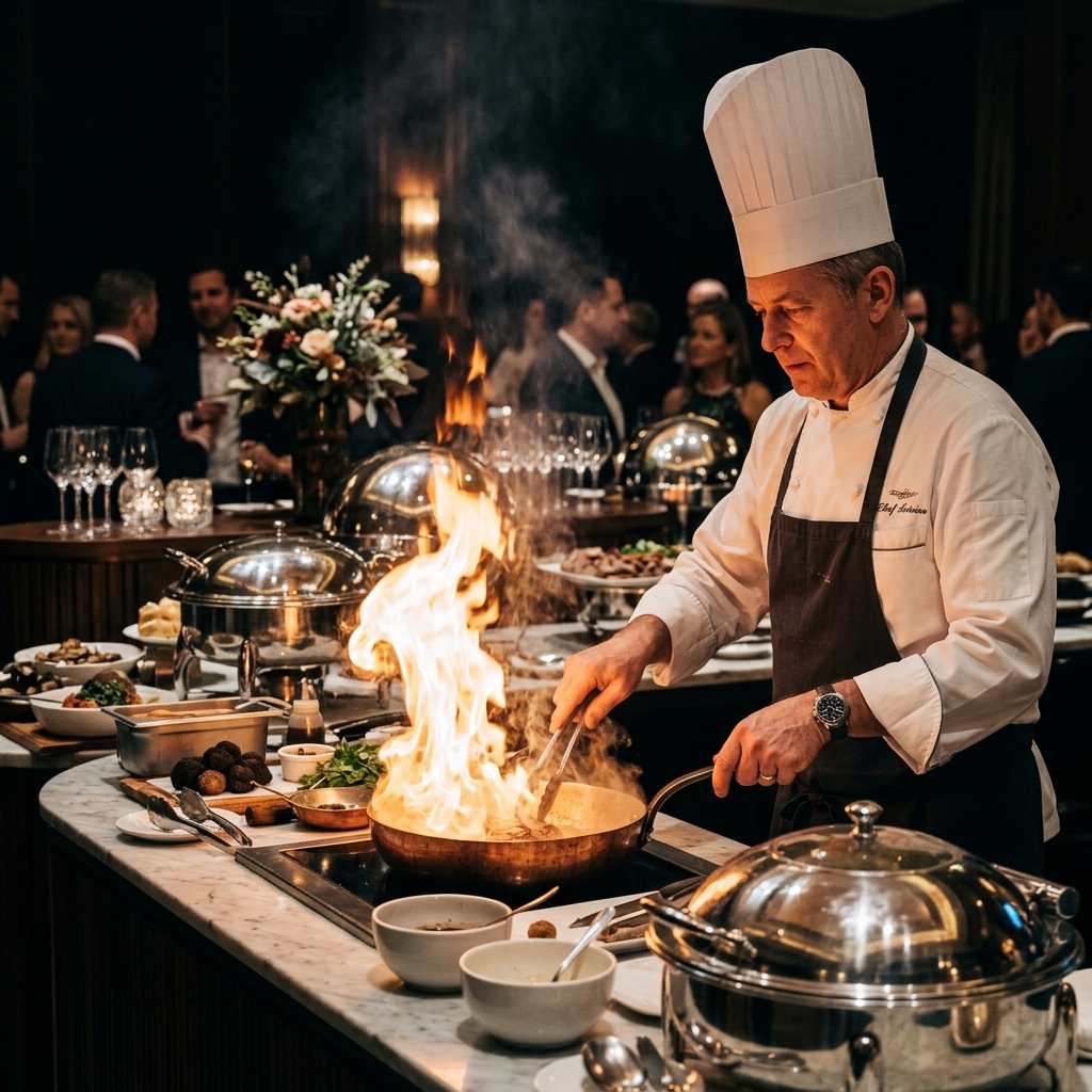 Estación de buffet gourmet